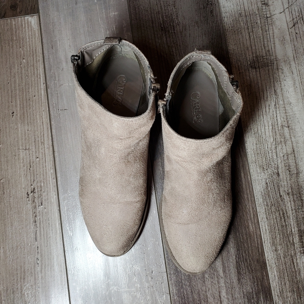 Carlos by Carlos Santana Brianne Tan Beige Ankle Boots Women's Size 7.5M - Picture 2 of 16
